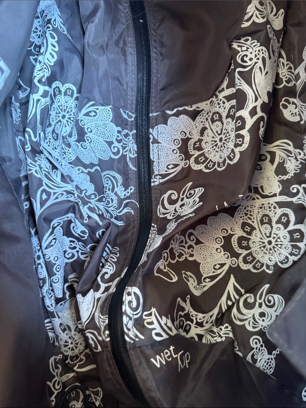 lululemon athletica Black Faux Leather Duffel with Striped Shoulder Strap, EUC!! - Picture 9 of 16
